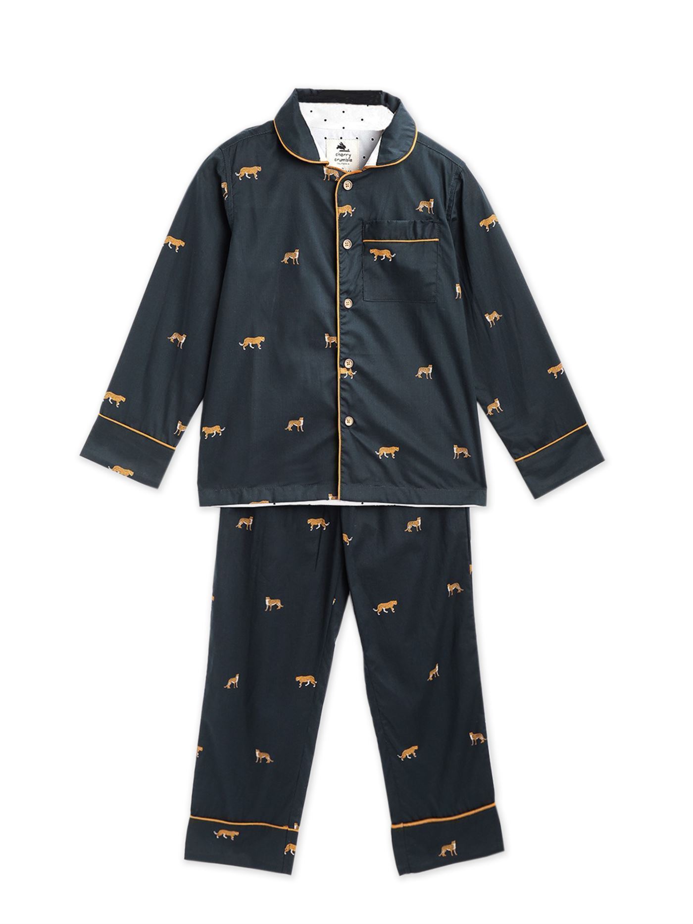 Cherry Crumble California BOYS Casual Wear Navy Blue Nightsuit